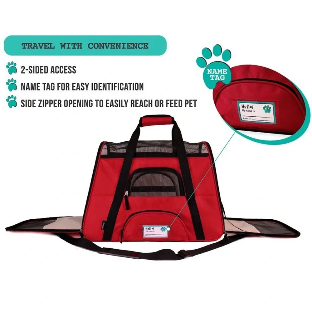 NWT PetAmi Premium Airline Approved Soft-Sided Dog & Cat Travel Carrier